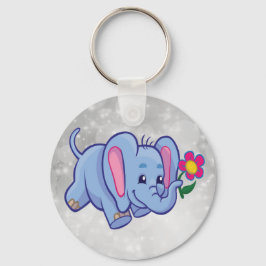 Sött serieelefant nyckelring