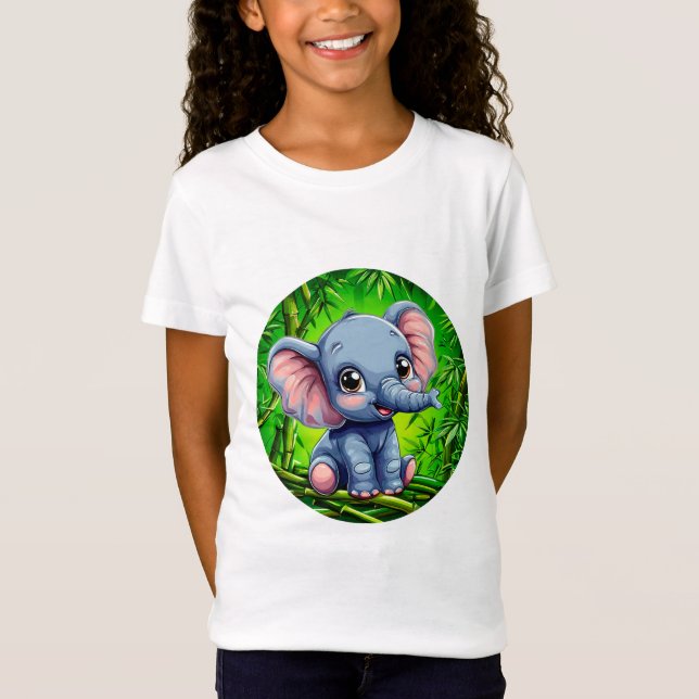 Sött serieelefant t shirt (Framsida)