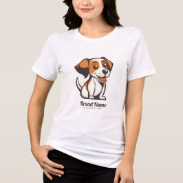 Sött seriehund med bruna fläckar t shirt