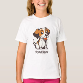 Sött seriehund med bruna fläckar t shirt