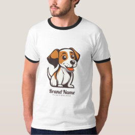Sött seriehund med bruna fläckar t shirt