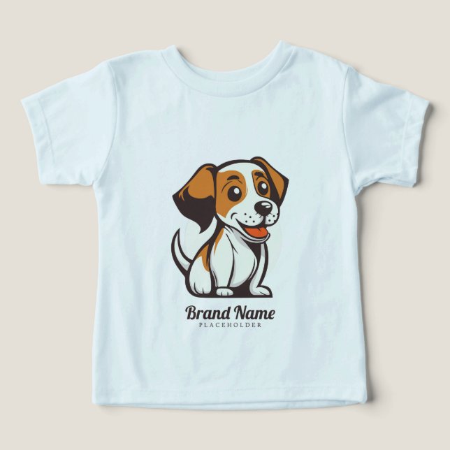 Sött seriehund med bruna fläckar t shirt (Design Framsida)