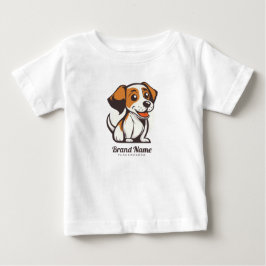 Sött seriehund med bruna fläckar t shirt