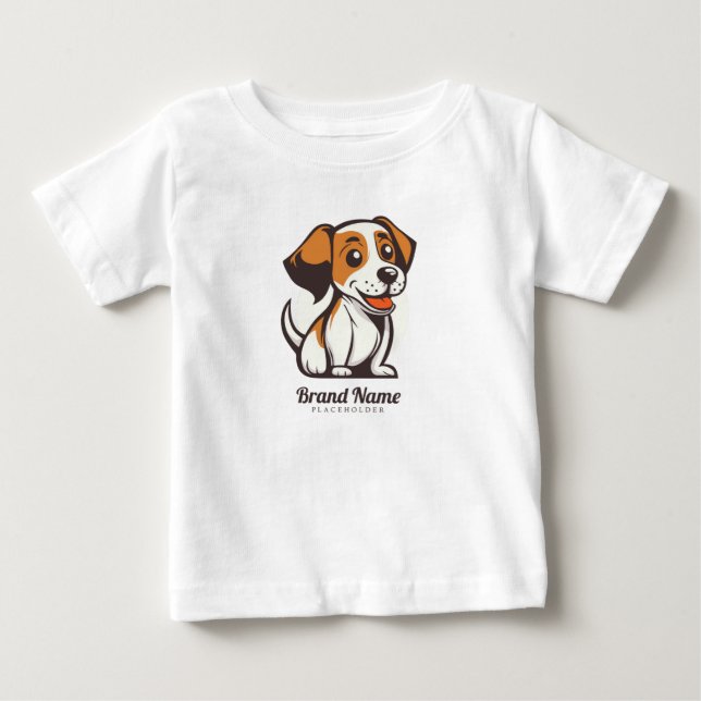 Sött seriehund med bruna fläckar t shirt (Framsida)