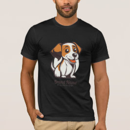 Sött seriehund med bruna fläckar t shirt