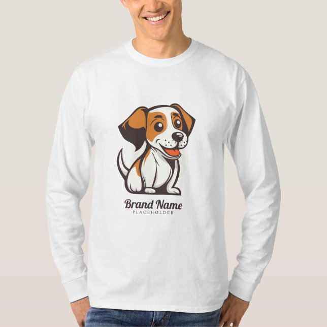 Sött seriehund med bruna fläckar t shirt (Framsida)