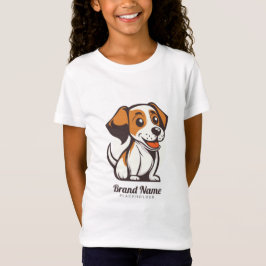 Sött seriehund med bruna fläckar t shirt