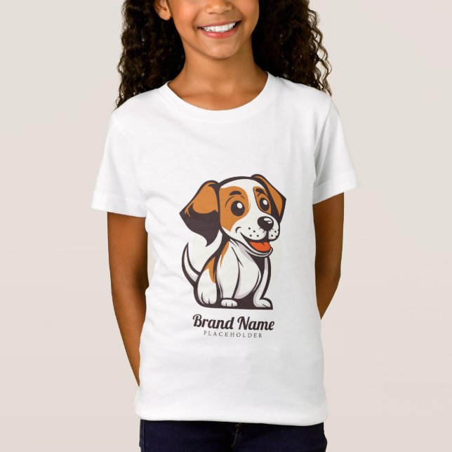 Sött seriehund med bruna fläckar t shirt (Framsida)
