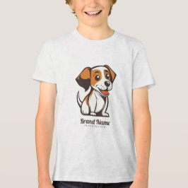 Sött seriehund med bruna fläckar t shirt
