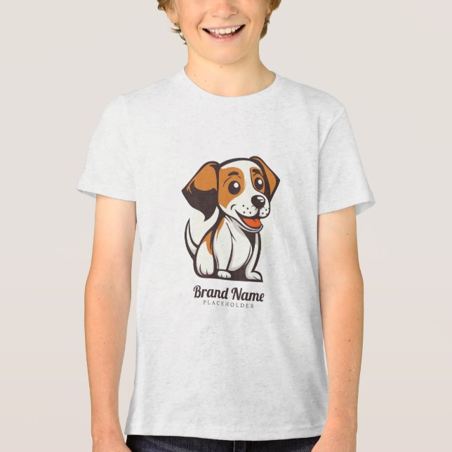 Sött seriehund med bruna fläckar t shirt (Framsida)