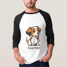 Sött seriehund med bruna fläckar t shirt
