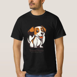 Sött seriehund med bruna fläckar t shirt