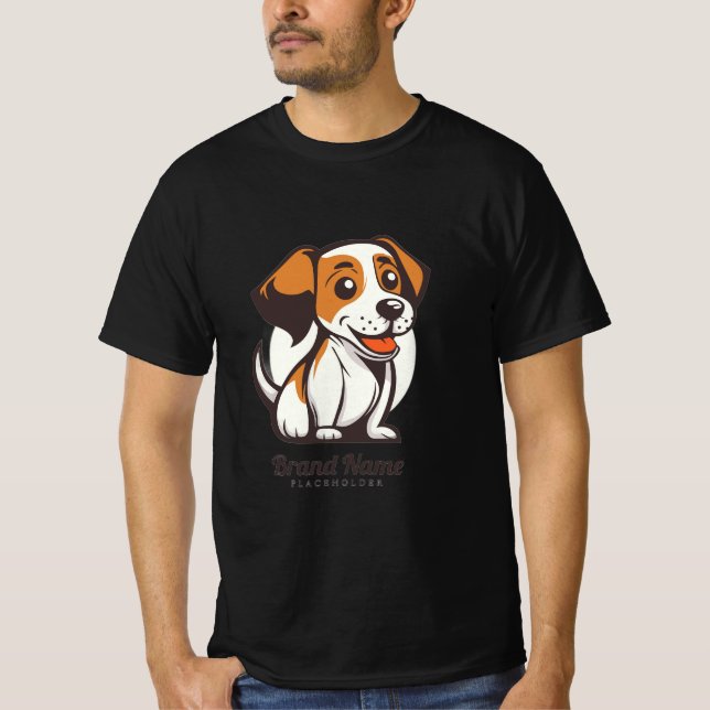 Sött seriehund med bruna fläckar t shirt (Framsida)