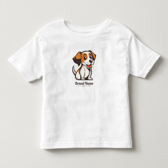 Sött seriehund med bruna fläckar t shirt (Framsida)