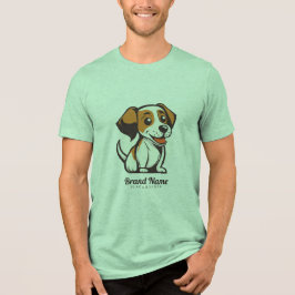 Sött seriehund med bruna fläckar t shirt