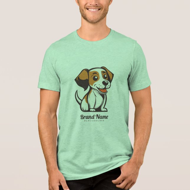 Sött seriehund med bruna fläckar t shirt (Framsida)