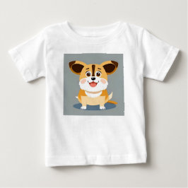 Sött serietecknat valp med bedårande uttryck t shirt