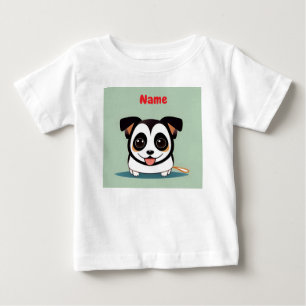 Sött serietecknat valp med bedårande uttryck t shirt