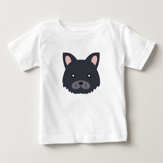 Sött serietecknat valpansikte t shirt (Framsida)