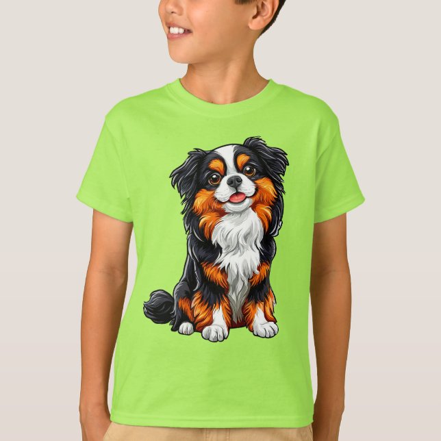 Sött serietecknet hund t shirt (Framsida)