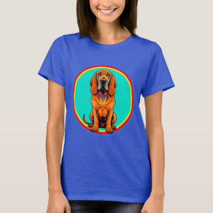 Sött serieteckning hund med halsband t shirt