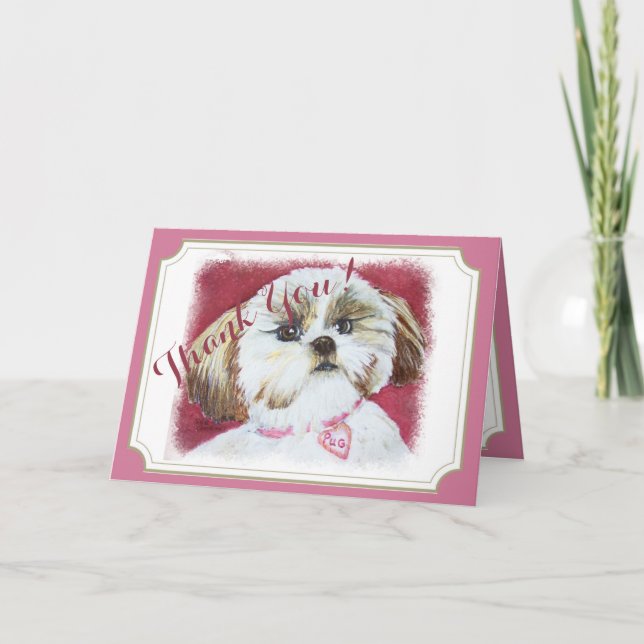Sött Shih Tzu TACK Kort (Framsida)