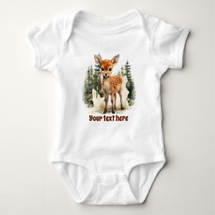 Sött skogar Land hjort lägger till text T Shirt