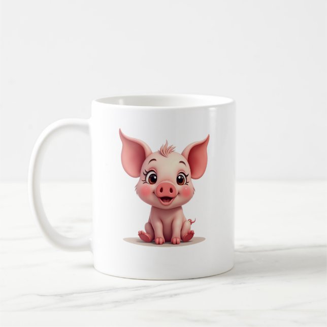 Sött smågris  kaffemugg (Vänster)