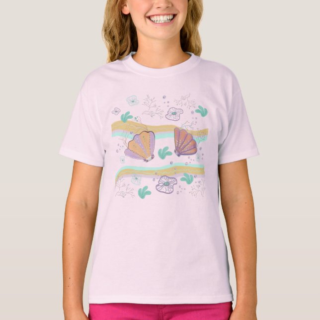 sött snäckskalsteckning  t shirt (Framsida)