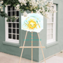 Sött solsken här kommer sonen baby shower