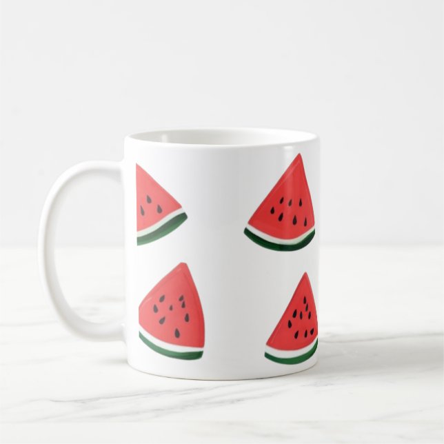 Sött sömlöst vattenmelonmönster  kaffemugg (Vänster)