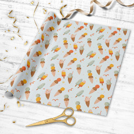 Sött sommar-glassmönster presentpapper