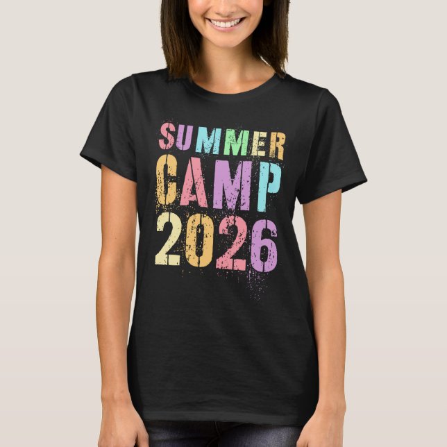 Sött sommarläger 2026 campingpersonal direktör smo t shirt (Framsida)