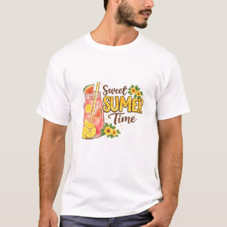 Sött sommartid Vattenfärg dryck T Shirt