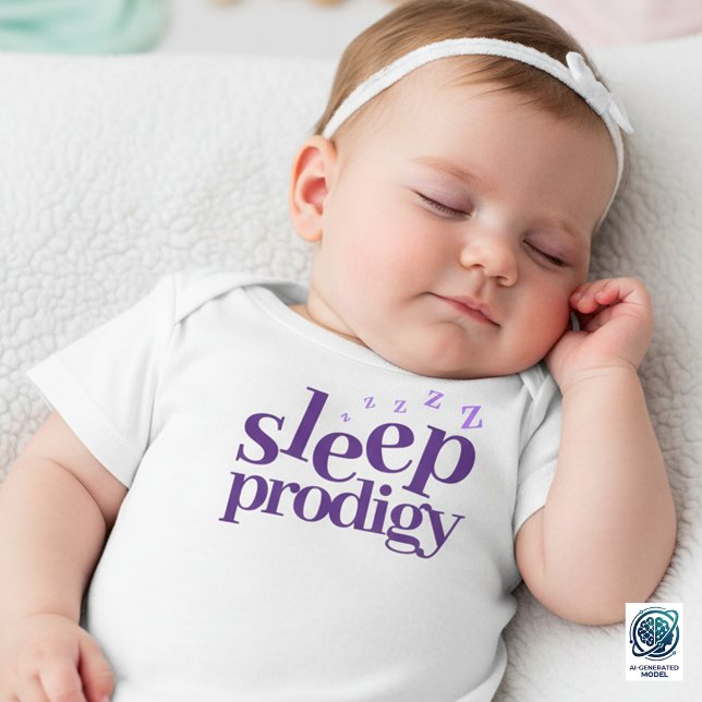 Sött Sömn Prodigy Ordkonst T Shirt (Cute Sleep Prodigy Baby Shirt Cover Photo)