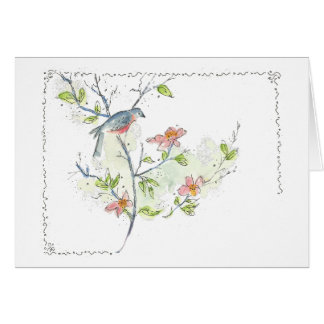 Sött songfågellkort hälsningskort