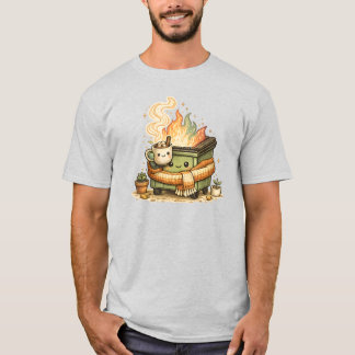 Sött Soptunna Eld Mysig Kaos Rolig Estetisk T-Shir T Shirt