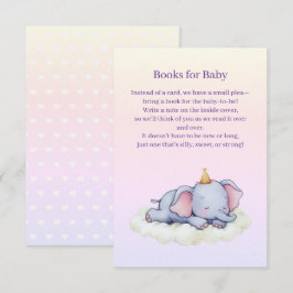 Sött sovande elefantbaby shower inneslutningskort tilläggskort