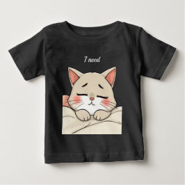 Sött sovande katt jag behöver en tupplur Kawaii ko T Shirt