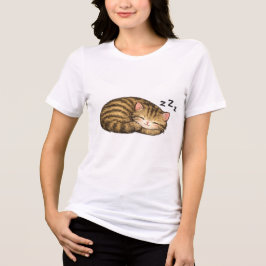Sött sovande tabbymullvad t shirt