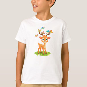 Sött spädbarnshjort med fjärilar-47568 t shirt