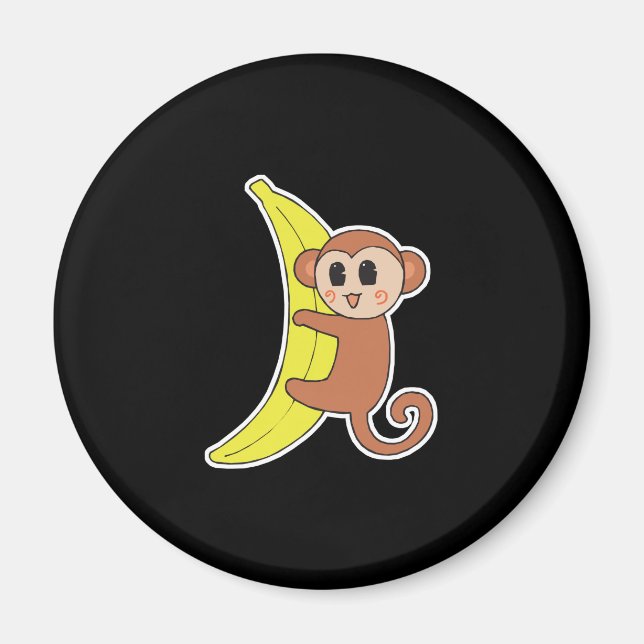 sött spädbarnsmaj på banan magnet (Framsidan)