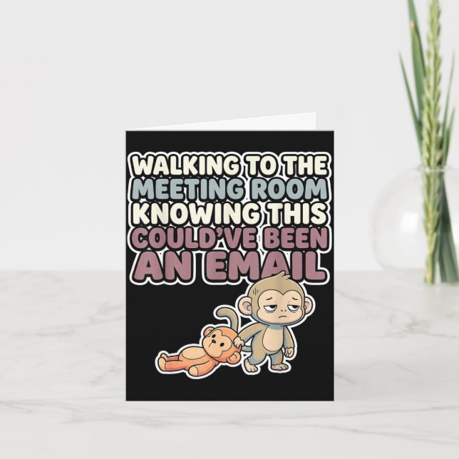 Sött spädbarnsmaka meme kawaii japansk makak kort (Framsida)