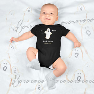Sött Spöke Handritad Baby Första Halloween T Shirt