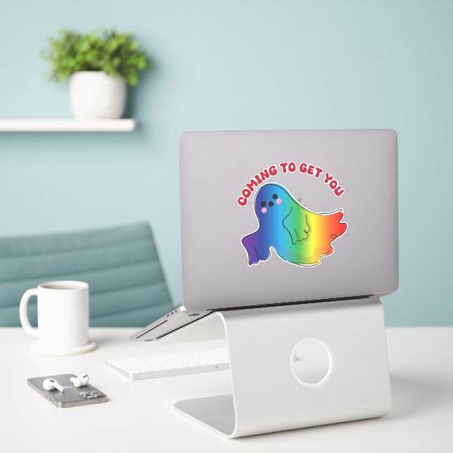 sött spöke klistermärken (Laptop På Skrivbordet)