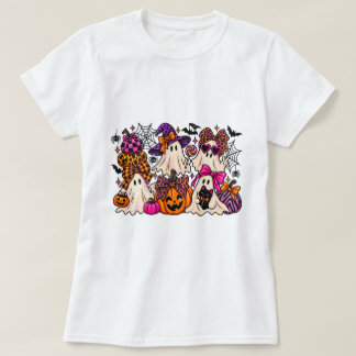 Sött spöklik gängoutfit Halloween leopard T Shirt