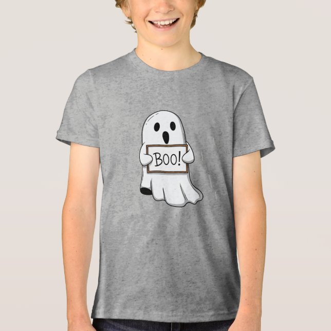 Sött spöklikt BOO Kul T Shirt (Framsida)