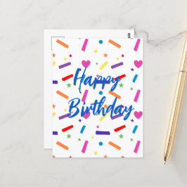 Sött Sprinkle Födelsedagsfesttema Vykort