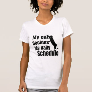 Sött stående kattdesign t shirt