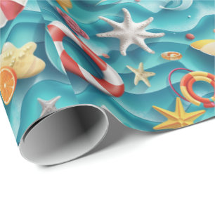 Sött strand snäckmönster presentpapper